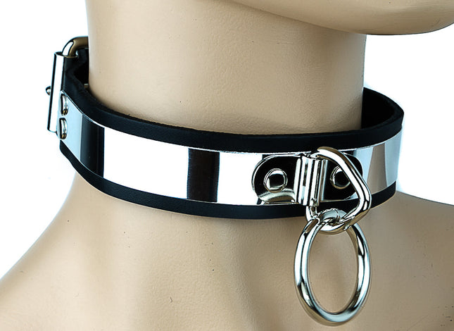 CK154MET   METAL PLATE BONDAGE CHOKER
