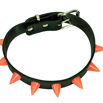 CK162 RUB SPIKE SILICONE GLOW IN DARK CHOKER