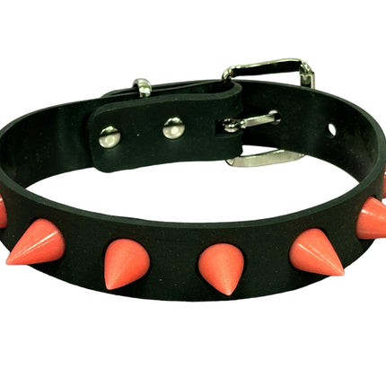 CK162 RUB SPIKE SILICONE GLOW IN DARK CHOKER