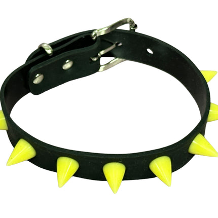 CK162 RUB SPIKE SILICONE GLOW IN DARK CHOKER
