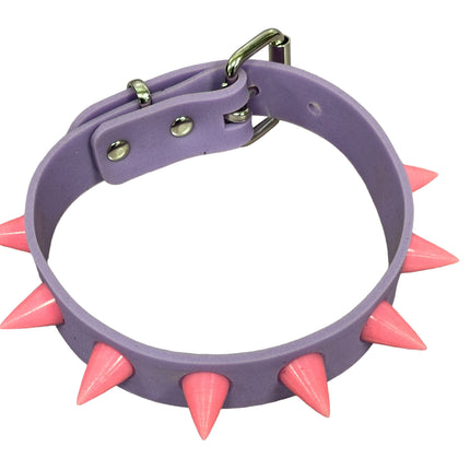 CK162 RUB SPIKE SILICONE GLOW IN DARK CHOKER
