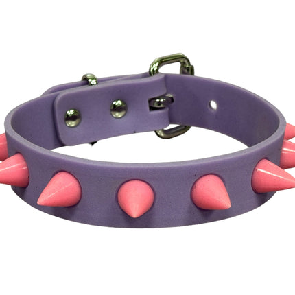 CK162 RUB SPIKE SILICONE GLOW IN DARK CHOKER