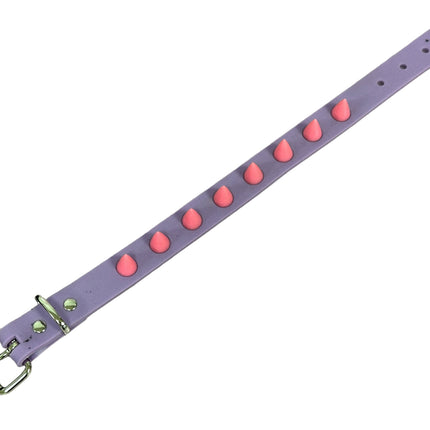 CK162 RUB SPIKE SILICONE GLOW IN DARK CHOKER