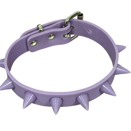 CK162 RUB SPIKE SILICONE GLOW IN DARK CHOKER