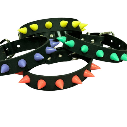 CK162 RUB SPIKE SILICONE GLOW IN DARK CHOKER