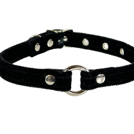 CK168  1/2" VELVET RING CHOKER