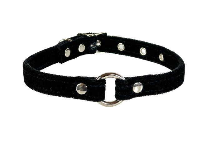 CK168  1/2" VELVET RING CHOKER