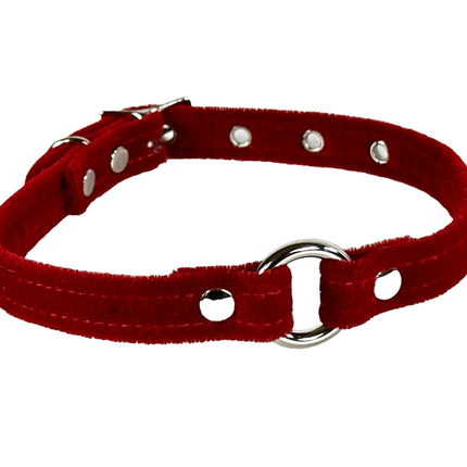 CK168  1/2" VELVET RING CHOKER