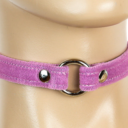 CK168  1/2" VELVET RING CHOKER