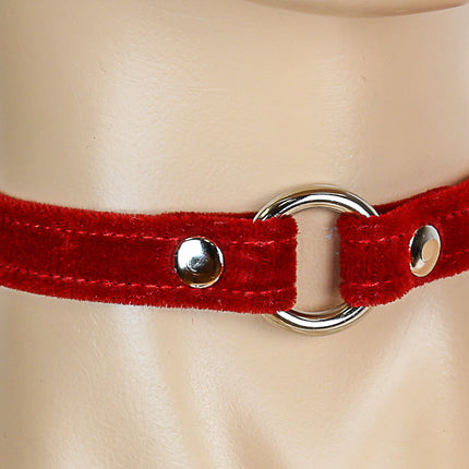 CK168  1/2" VELVET RING CHOKER
