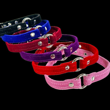 CK168  1/2" VELVET RING CHOKER
