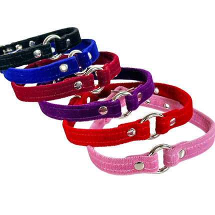 CK168  1/2" VELVET RING CHOKER