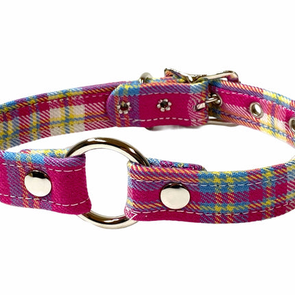 CK169PD PLAID RINGE PUNK CHOKER