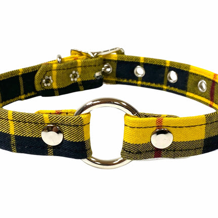 CK169PD PLAID RINGE PUNK CHOKER