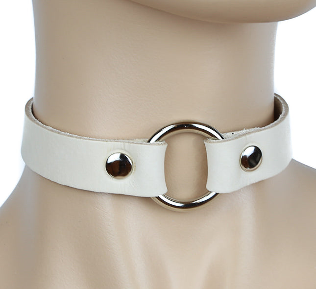 CK169TAN  3/4" VAMPIRE 1" RING LINK CHOKER
