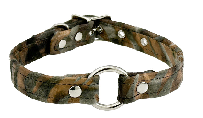 CK169Z CANVAS ZEBRA PRINT ZEBRA BONDAGDE CHOKER