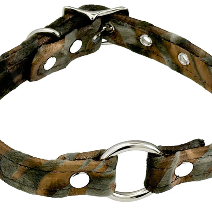 CK169Z CANVAS ZEBRA PRINT ZEBRA RING  CHOKER