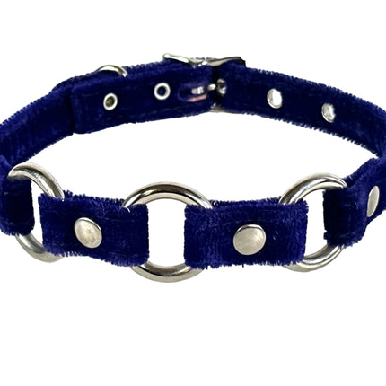 CK170 VELVET 3 SMALL RING LINK CHOKER