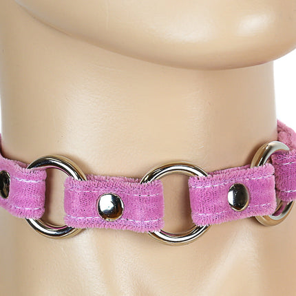 CK170 VELVET 3 SMALL RING LINK CHOKER