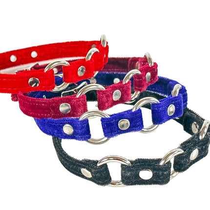 CK170 VELVET 3 SMALL RING LINK CHOKER