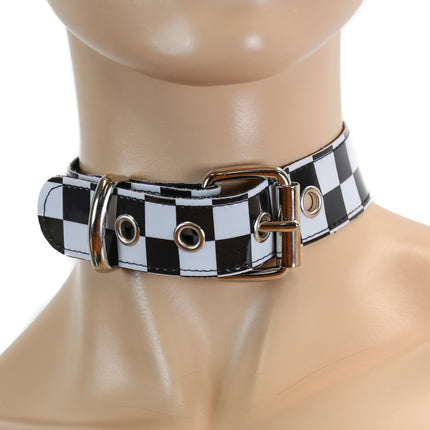 CK100CHK-125. PLAIN CHECKERED CHOKER
