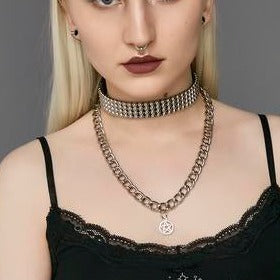 CK243  FOUR MINI ROUND STUD CHOKER