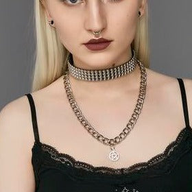 CK243  FOUR MINI ROUND STUD CHOKER