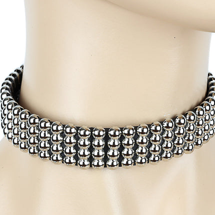 CK243  FOUR MINI ROUND STUD CHOKER