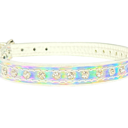 CK246RAINBOW  HOLOGRAPHIC SMALL RHINESTONE CHOKER