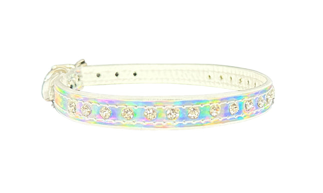 CK246RAINBOW  HOLOGRAPHIC SMALL RHINESTONE CHOKER