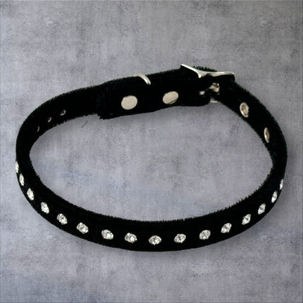 CK246 VELVET WITH SMALL CRYSTAL RHINESTONE