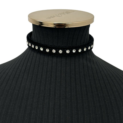 CK246 VELVET WITH SMALL CRYSTAL RHINESTONE