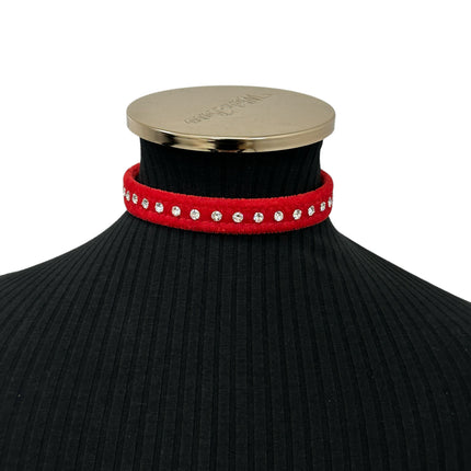 CK246 VELVET WITH SMALL CRYSTAL RHINESTONE