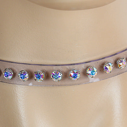 CK247CLR RHINESTONE CLEAR  CHOKER