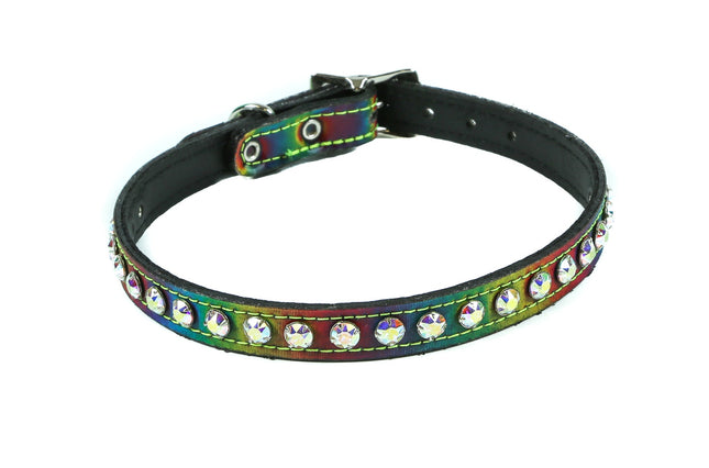 CK247RAINBOW  HOLOGRAPHIC RHINESTONE CHOKER