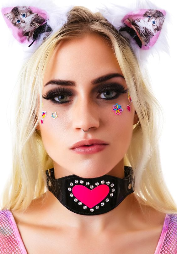 CK260 HEART RHINESTINE CHOKER