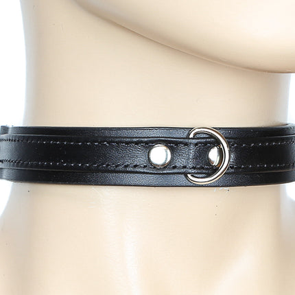 CK294D  D RING 3/4" STRAP FETISH CHOKER