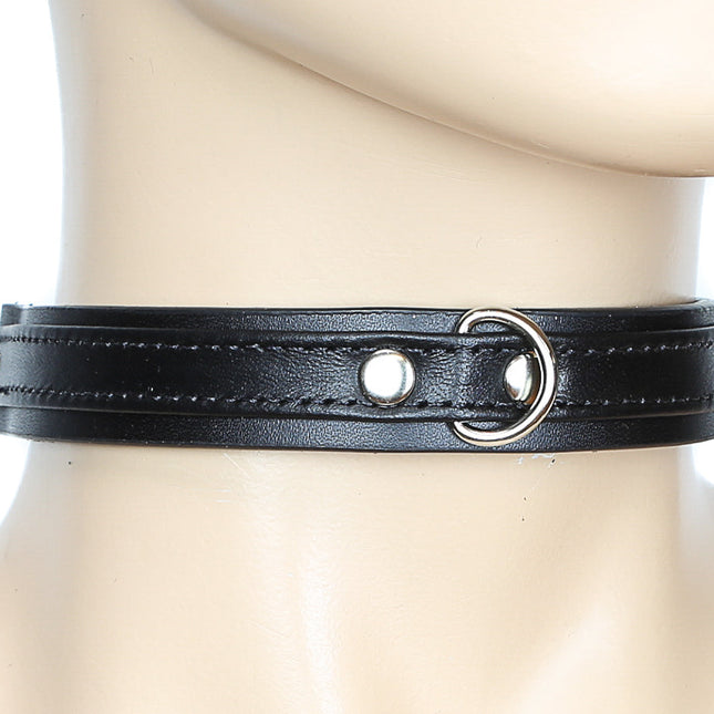 CK294D  D RING 3/4" STRAP FETISH CHOKER