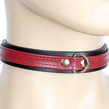 CK294D  D RING 3/4" STRAP FETISH CHOKER