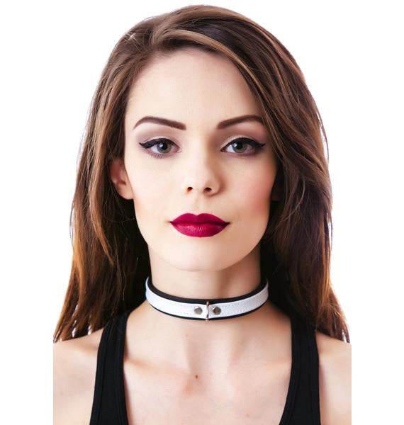 CK294D  D RING 3/4" STRAP FETISH CHOKER