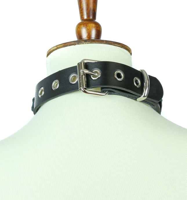 CK296 1 1/8" LEATHER STRAP CHOKER