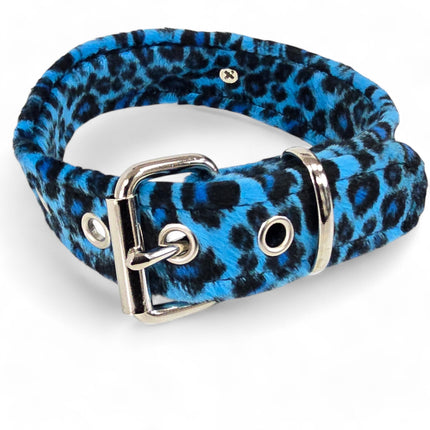 CK298L  FUZZY LEOPARD DOOR KNOB  BONDAGE CHOKER