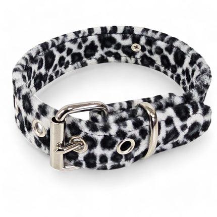 CK298L  FUZZY LEOPARD DOOR KNOB  BONDAGE CHOKER