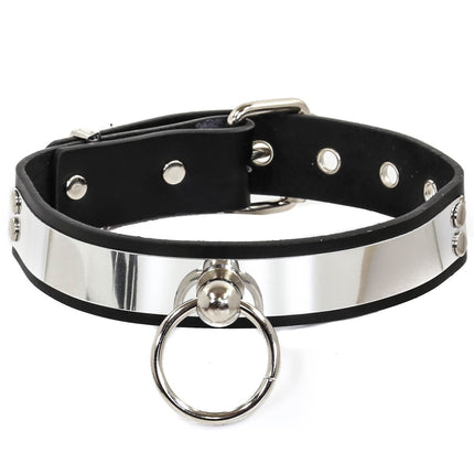 CK298MET  METAL PLATE DOOR KNOCKER BONDAGE CHOKER
