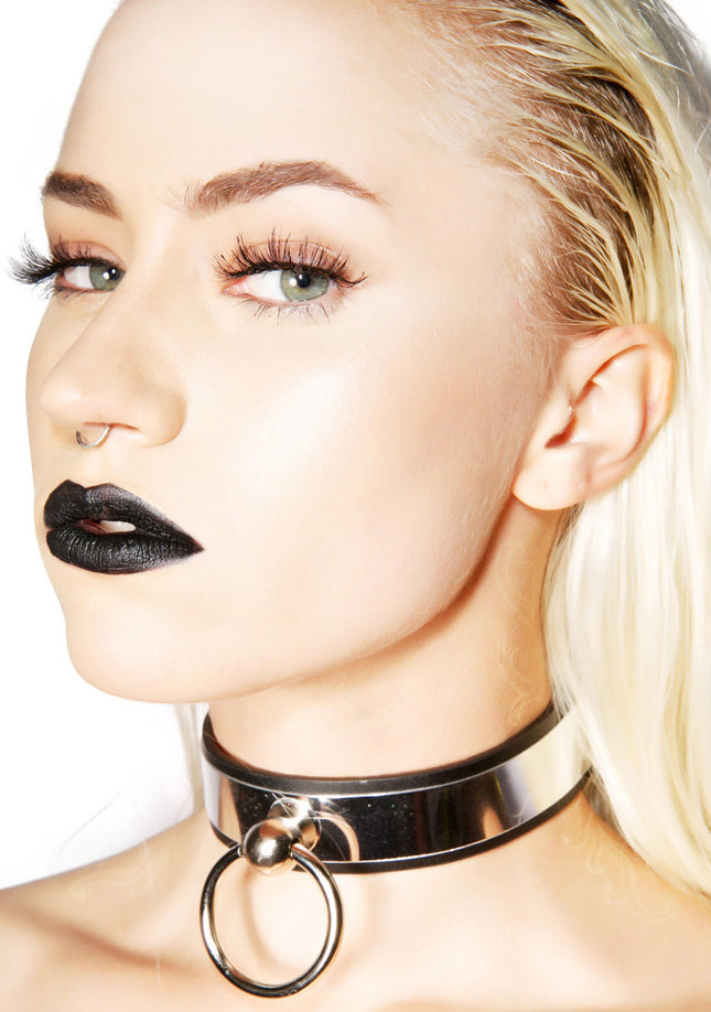 CK298MET  METAL PLATE DOOR KNOCKER BONDAGE CHOKER