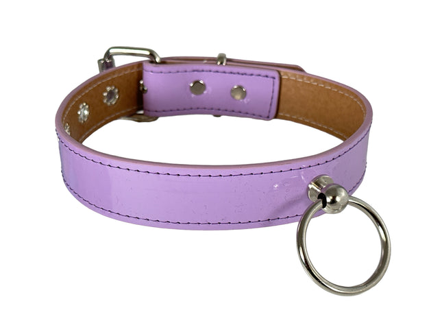 CK298 PATENT NEON WIDE KNOWCKER BONDAGE CHOKER
