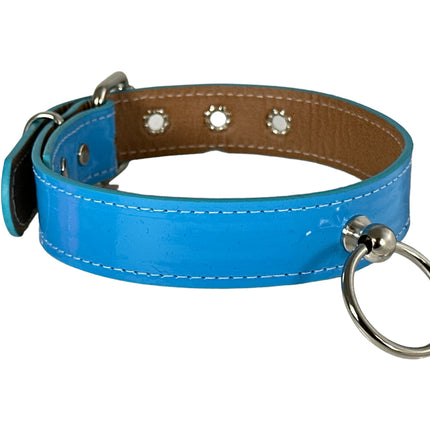 CK298 PATENT NEON WIDE KNOWCKER BONDAGE CHOKER