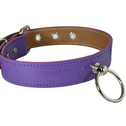 CK298 PATENT NEON WIDE KNOWCKER BONDAGE CHOKER
