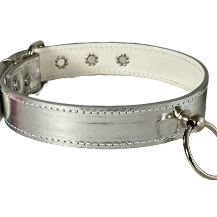 CK298 PATENT NEON WIDE KNOWCKER BONDAGE CHOKER
