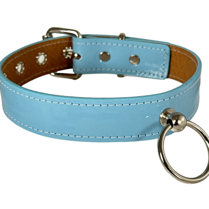 CK298 PATENT NEON WIDE KNOWCKER BONDAGE CHOKER
